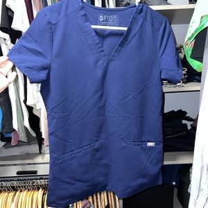 Figs Scrub Top | Navy Blue | Size XXS